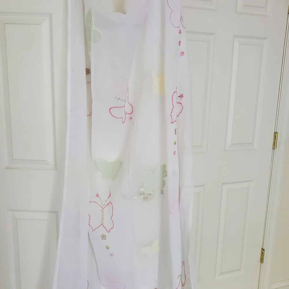 Pottery Barn Kids 2 sheer curtains
